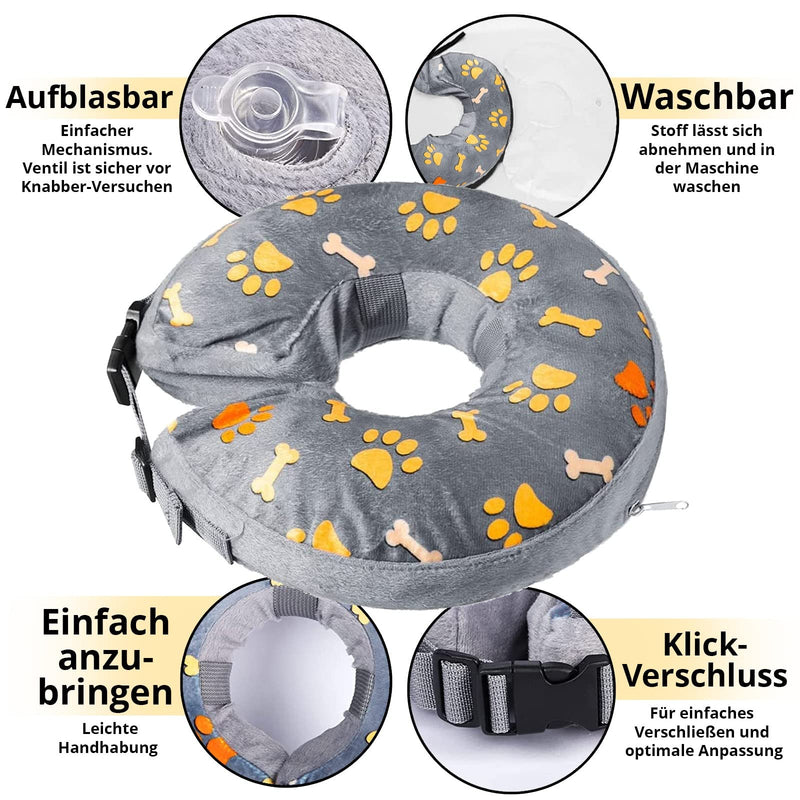 Neck collar for dogs and cats inflatable leak protection neck collar dog collar soft surgical collar XL OMH_Dog collar_XL - PawsPlanet Australia