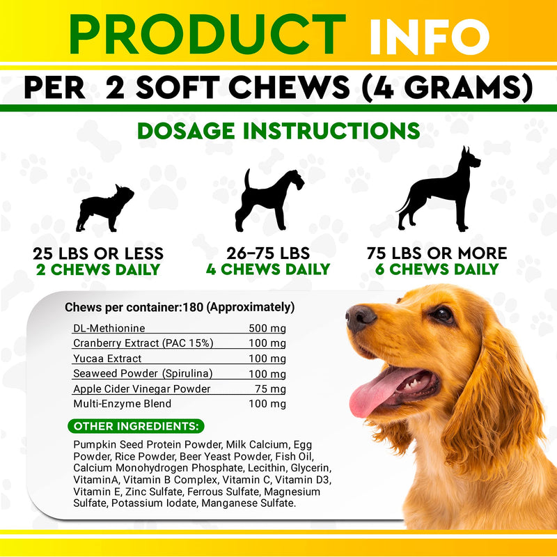 Artullano Grass Burn Spot Chews for Dogs - Dog Pee Lawn Spot Saver Caused by Dog Urine - Grass Treatment Rocks - Cranberry + Digestive Enzymes - Dog Urine Neutralizer for Lawn - 180 Treats - PawsPlanet Australia