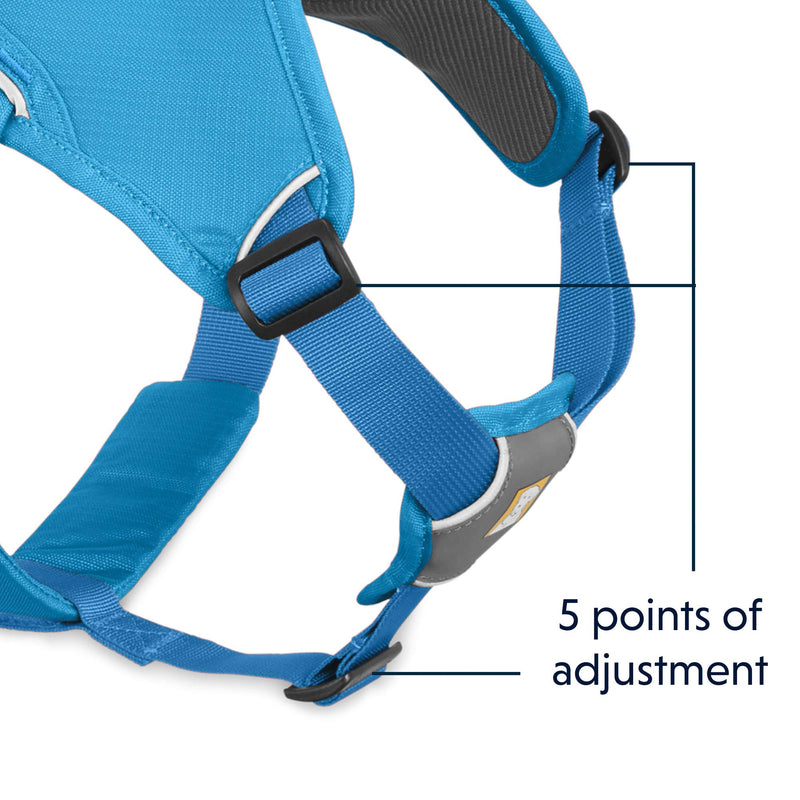 RUFFWEAR, Web Master, Multi-Use Support Dog Harness, Hiking and Trail Running, Service and Working, Everyday Wear Blue Dusk XX-Small - PawsPlanet Australia