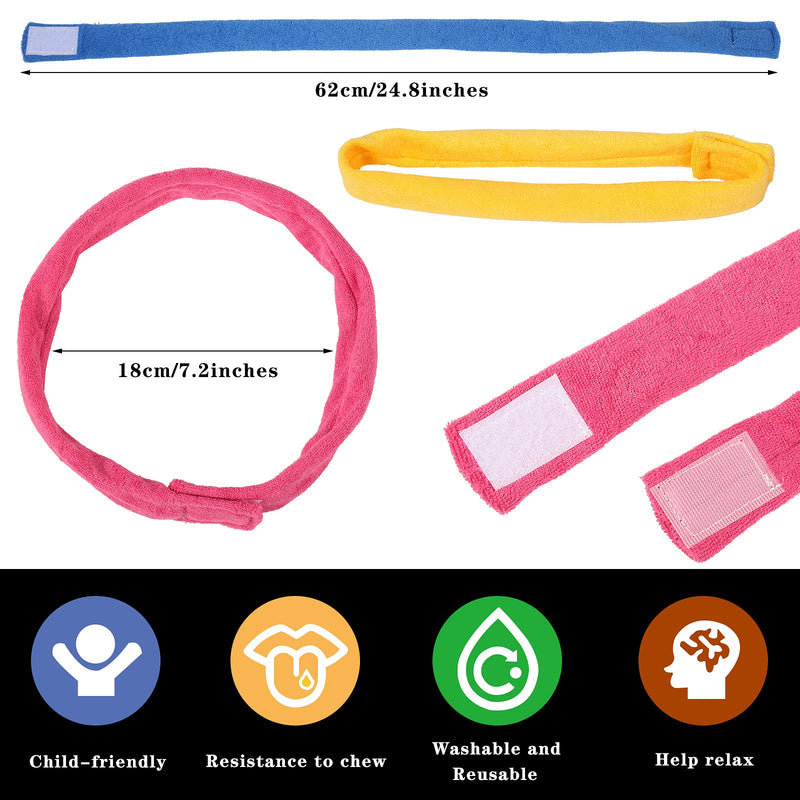 Hicarer 8 Pieces Chew Necklaces Soft and Absorbent Terry Cloth Teething Chew Necklace Durable and Absorbent Alternative to Chewing Clothing for Boys and Girls - PawsPlanet Australia