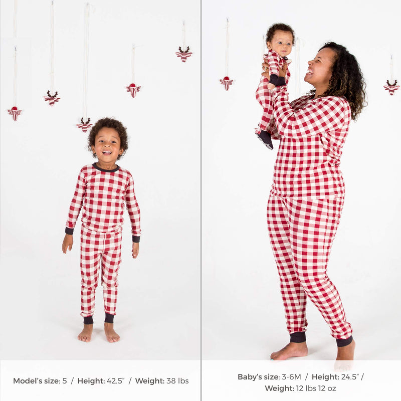 Burt's Bees Baby Baby Girls' Family Jammies, Matching Holiday Pajamas, Organic Cotton Pjs Large Buffalo Check Cranberry - PawsPlanet Australia