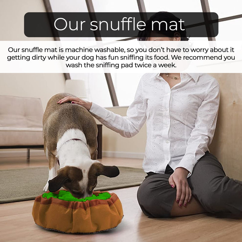 Homacia Snuffle Mat for Dogs - Feeding Mat with Pet Puzzle - Boredom Release Puzzle Toys – Dog Puzzle Toy - Helps Natural Foraging Nose Work Skills - Machine Washable & Durable (Round) Round - PawsPlanet Australia