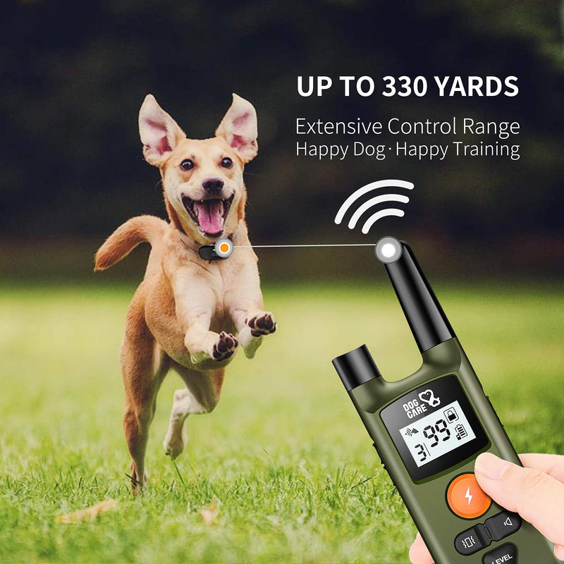 [Australia] - Dog Training Collar - Rechargeable Dog Shock Collar w/3 Training Modes, Beep, Vibration and Shock, Rainproof Training Collar, Up to 1000Ft Remote Range, 0~99 Shock Levels Dog Training Set 