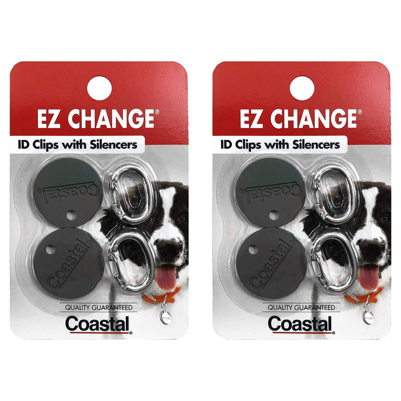 [Australia] - EZ Change Dog ID Clip with Silencer (4-Count total) 