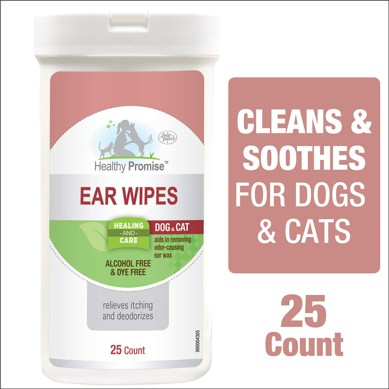 Four Paws Dog and Cat Ear Wipes, 25 count - PawsPlanet Australia