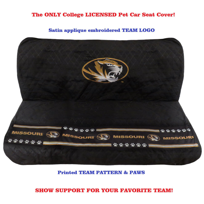 [Australia] - Pets First NCAA Collegiate PET Car Seat Cover - Available in 12 Teams Missouri Tigers 