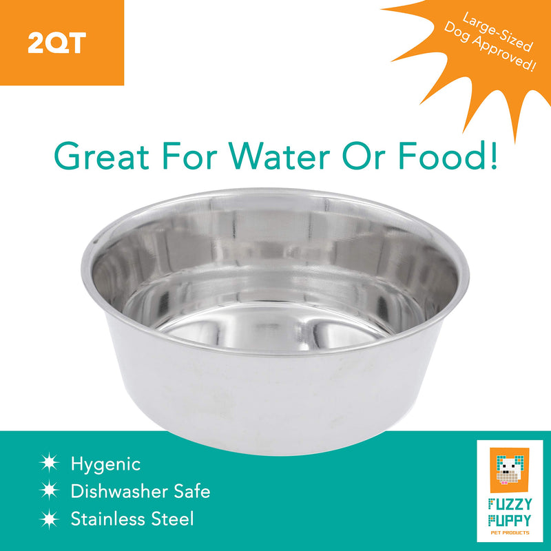 Fuzzy Puppy Pet Products Heavy Duty Dog Bowl 2-Quart - PawsPlanet Australia