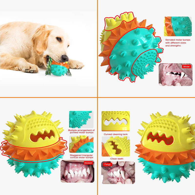 Missuer Dog Chew Toy Ball, Large Dog Indestructible Toys, Squeaky Dog Toothbrush, Bored Dog Swimming Interactive Toy with Dog Bite Rope - PawsPlanet Australia