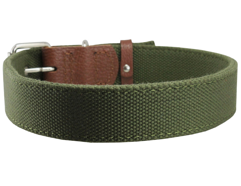 [Australia] - Cotton Web Dog Collar 1" Wide. Fits 15"-19" Neck. Boxer, Retriever 