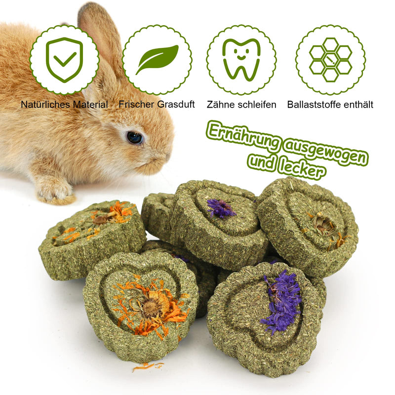 Pack of 20 rabbit toys, guinea pig chew toys, Timothy hay cakes, small animals, dental care, Timothy hay chew ball snacks for bunnies, chinchillas, guinea pigs, gerbils, hamsters, 20 pieces - PawsPlanet Australia