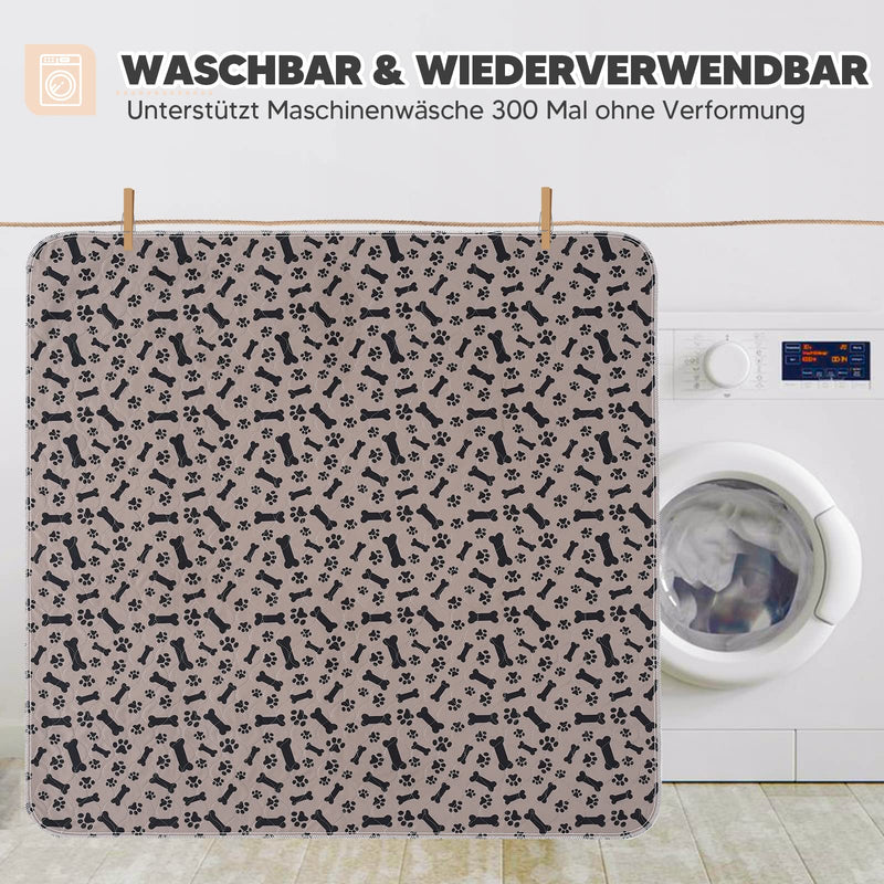 Snagle Paw Washable Pet Urine Pad, Set of 2 70*90cm Reusable Pet Training Pads, Non-Slip PIPI Pads, Quick Absorbing Puppy Pad Mat for Dogs, Guinea Pigs, Cats 70*90cm (2 PCS)-Beige - PawsPlanet Australia