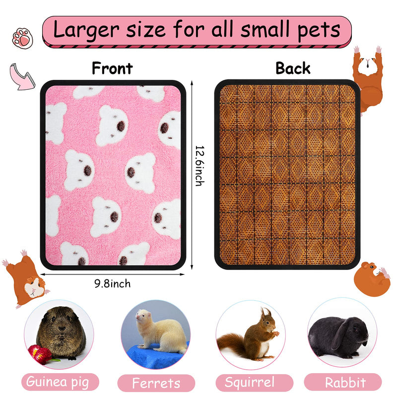 3 Pieces Small Animal Bed Double Sided Guinea Pig Mat Bed Winter Warm and Summer Cool Hamster Cushion for Bunny Hamster Guinea Pig Squirrel Hedgehog Chinchilla (Bears) Bears - PawsPlanet Australia