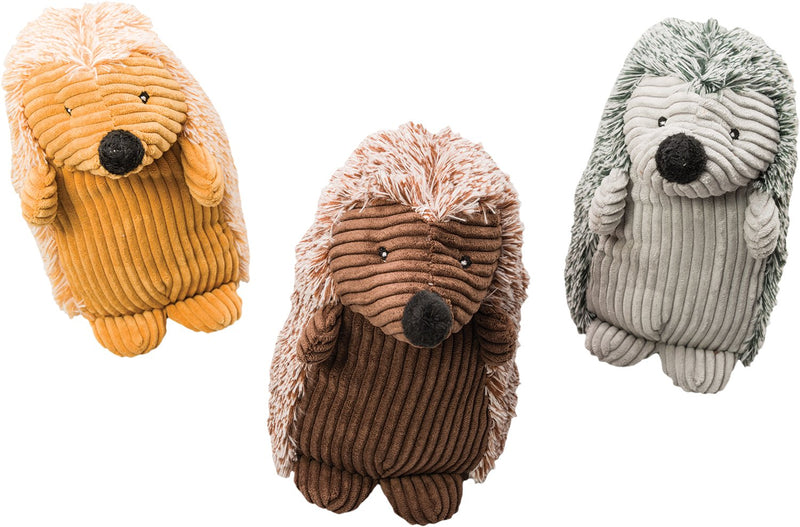 SPOT Ethical Pets 8" Assorted Corduroy Hedgehogs Plush Dog Toy - PawsPlanet Australia