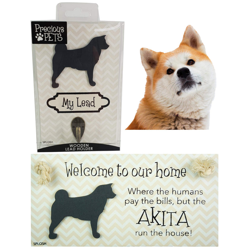 Splosh PRECIOUS PETS DOG PLAQUE AND DOG LEAD HOOK PACK, AKITA, FUNNY SIGNS, DOG MUM GIFTS, DOG ACCESSORIES, HOUSE STUFF. - PawsPlanet Australia