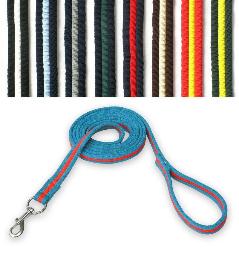Gee Tac Soft Lead Rope/Lunge Line 8m - NAVY/LIGHT BLUE - PawsPlanet Australia