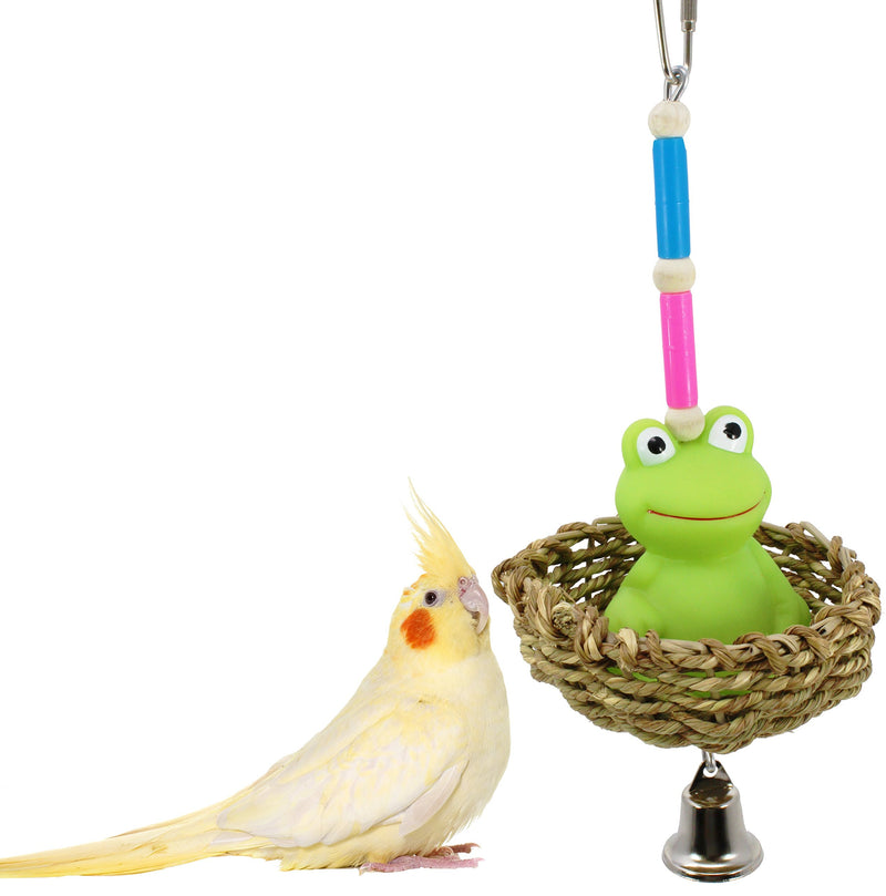 [Australia] - 812 Magic Frog Bird Toy Parrot Cage Toys Cages African Grey Amazon Eclectus Conure. Quality Product Hand Made in The USA. 