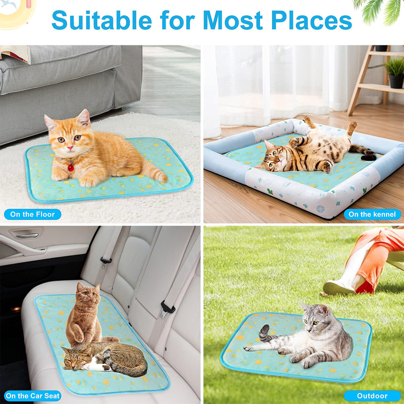 Ofikedut Dog Cooling Mat Cooling Pad for Dog, Pet Cooling Mat for Dogs Cats Bed Car Seat Outdoor Comfortable Soft Portable Keep Pet Cool Small - PawsPlanet Australia