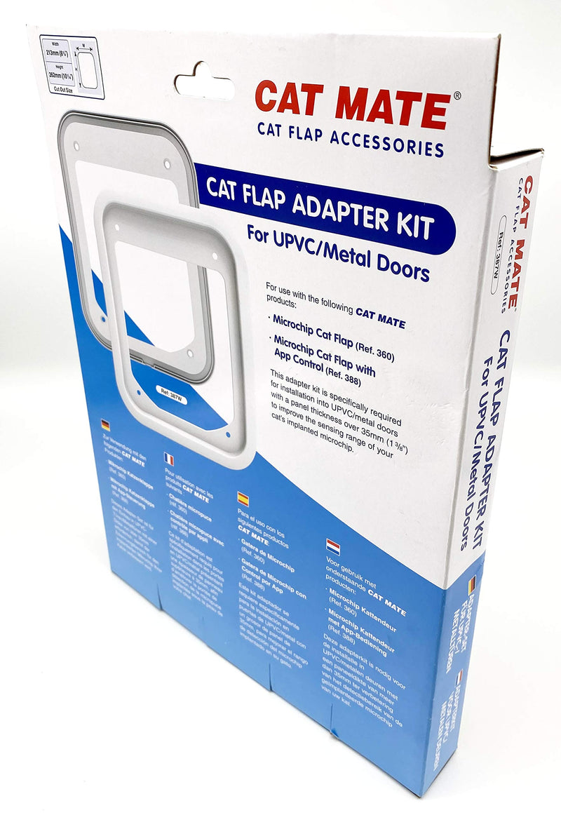 Cat Mate Cat Flap Adapter Kit for UPVC/Metal Doors, Easy Fitting, Fast Installation, Durable, Convenient - White - PawsPlanet Australia