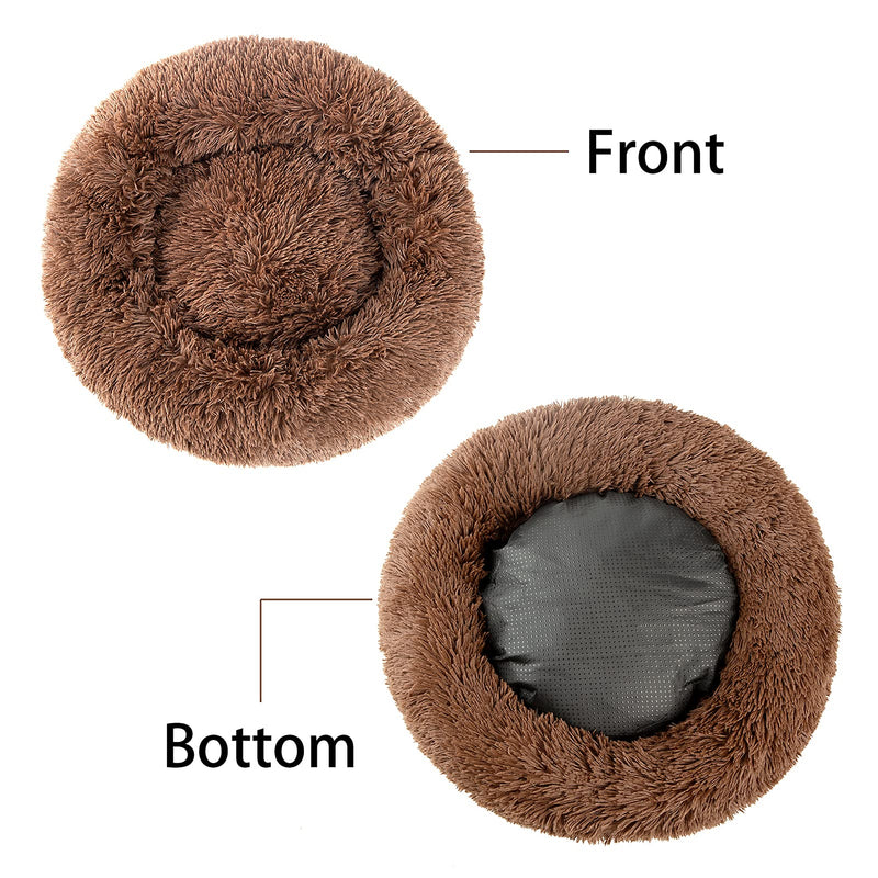 HN HAIINAA 20" Dog Bed Memory Foam,Puppy Beds for Small Dogs Washable,Dog Beds for Small Medium Dogs & Cats / Most Durable Dog Couch Bed Cover 20" Brown - PawsPlanet Australia