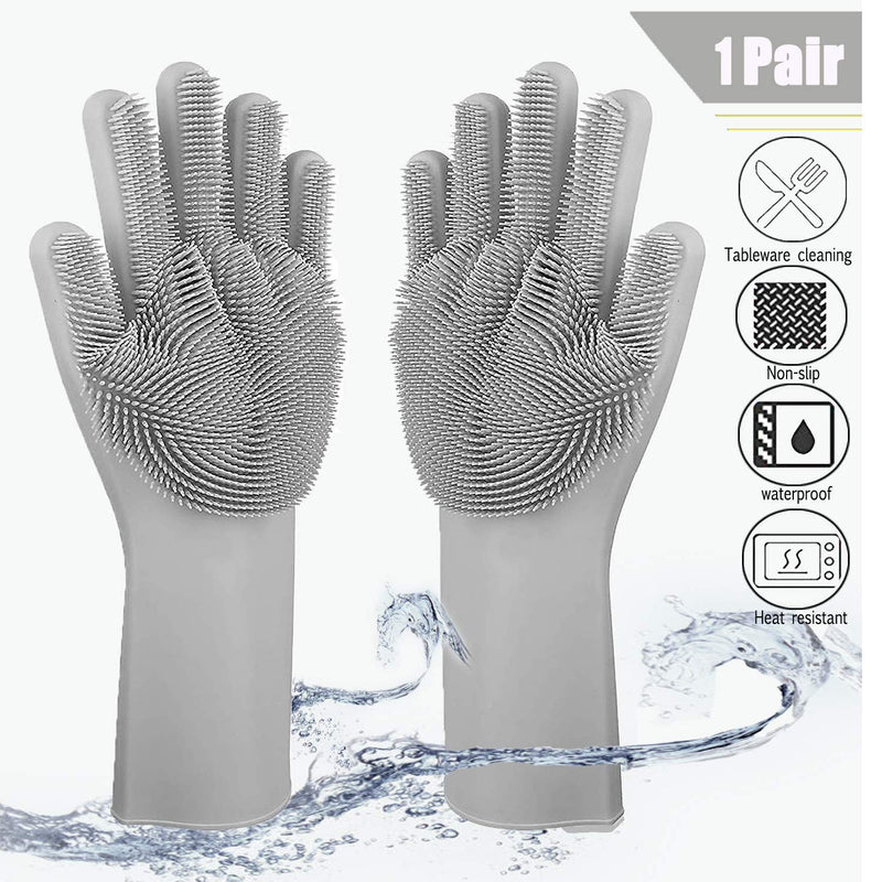 ZKSMNB Pet Grooming Gloves, Gentle Dog Bathing Scrubber Gloves, Silicone Hair Removal Gloves with High Density Teeth Efficient Pet Hair Remover Mitt for Cats, Dogs - PawsPlanet Australia