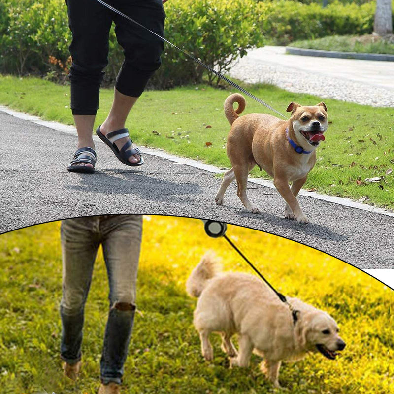 Extendable dog leash, extendable cat leash, flex leash small dog 5 m, max 15 kg (black) black - PawsPlanet Australia