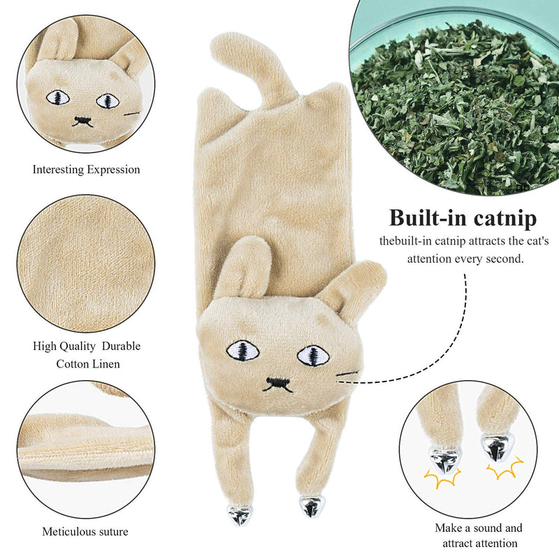 Comius Sharp Cat Catnip Toys, 3 Pack Interactive Catnip Toys with Small Bell for Cat Playing, Cartoon Chewing Toys Teeth Cleaning Toys for Cat Indoor Outdoor - PawsPlanet Australia