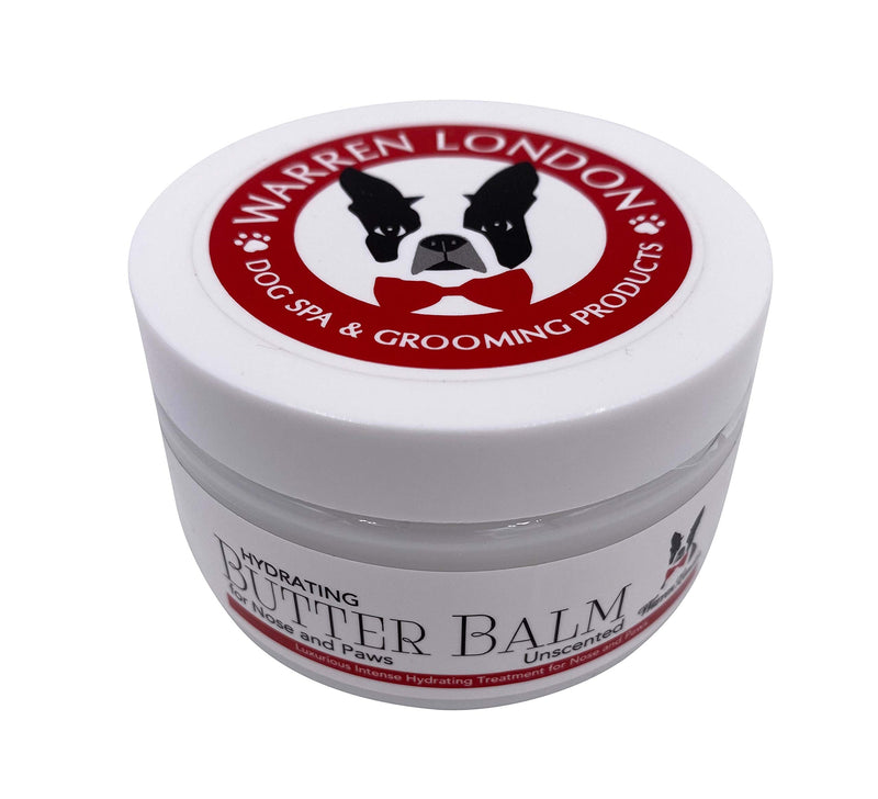 Warren London Hydrating Butter- Leave in Dog Conditioner for Dry Skin & Coat- Dog Balm for Paws and Nose- Made in USA Unscented Balm For Nose & Paw 4 Ounce - PawsPlanet Australia