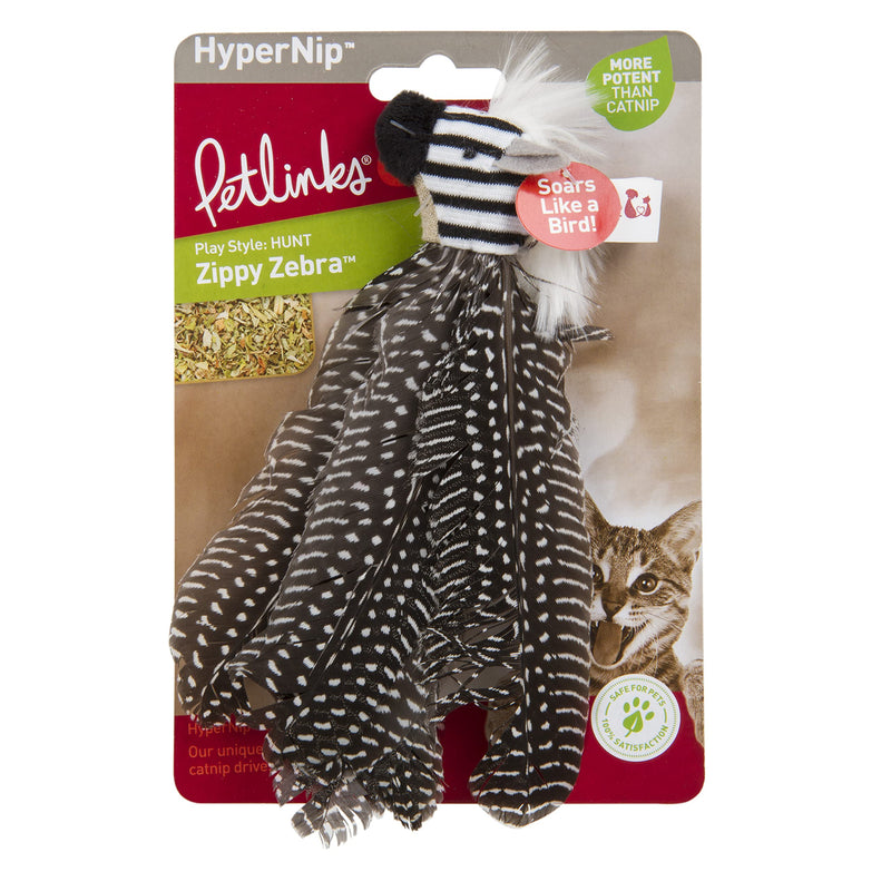 Petlinks HappyNip Catnip & Silvervine Pet Toys for Cats & Kittens, Stimulating, Fun & Engaging Play - Multiple Sets & Styles Zippy Zebra - PawsPlanet Australia