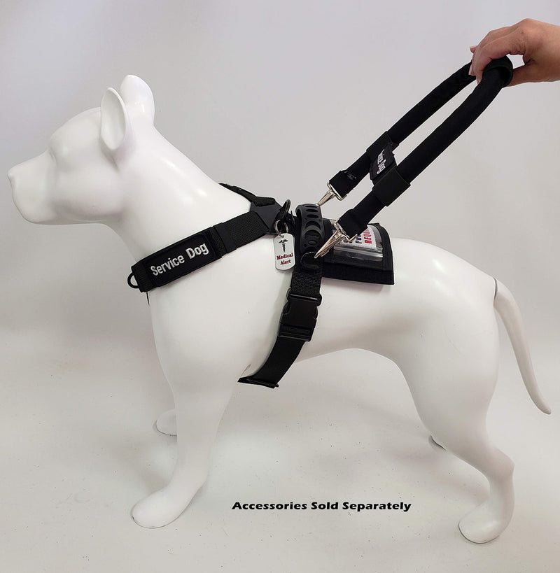 [Australia] - Activedogs No Pull Service Dog Strap Harness - Front D-Ring - Release Buckle Loop Straps & Back Plate for Patches - Fully Adjustable Form Fitted Med/Large (girth 22"-32") 