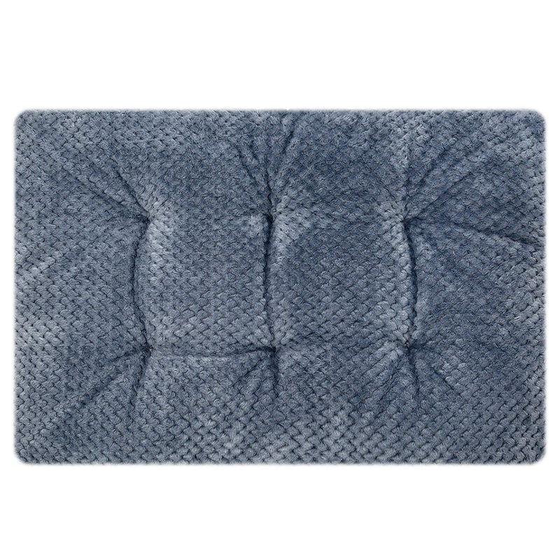 [Australia] - WONDER MIRACLE Fuzzy Deluxe Pet Beds, Super Plush Dog or Cat Beds Ideal for Dog Crates, Machine Wash & Dryer Friendly 15" x 23" S-Dark Blue 