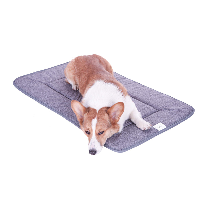 QIAOQI Dog Bed Kennel Pad Crate Mat Washable Orthopedic Antislip Beds Dense Memory Foam Cushion Padding Bolster | Perfect Sleep Bedding Pads for Carrier Cage 22-inch - PawsPlanet Australia