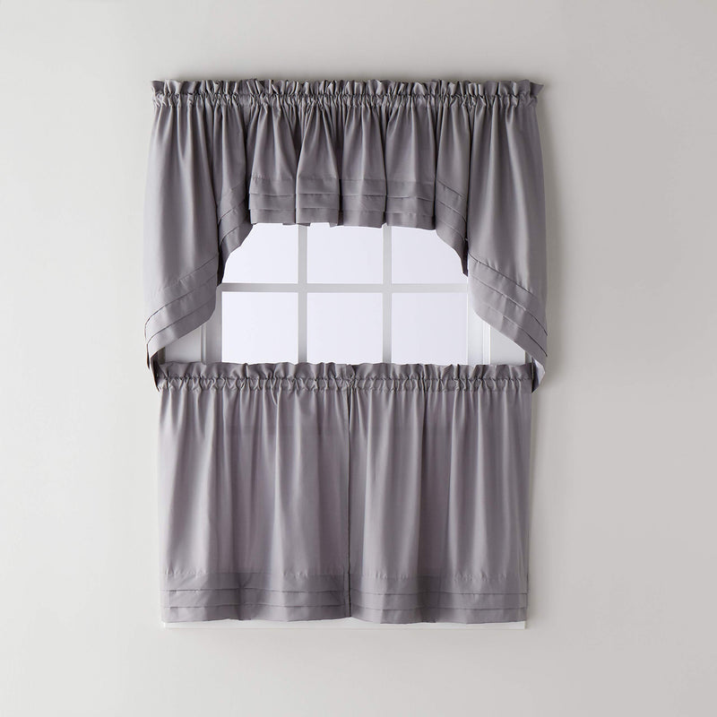 SKL Home by Saturday Knight Ltd. Holden Valance, 58 Inches x 13 Inches, Dove Gray Valance, 58" x 13" - PawsPlanet Australia