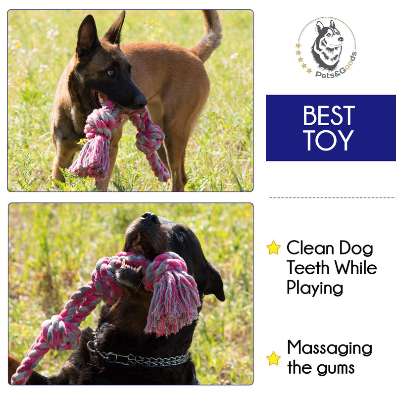 Dog Toys for Aggressive Chewers - 1 Nearly Indestructible Dog Toy - Large Dog Toys - Durable Heavy Duty Dog Toys - Dog Chew Toys - Rope Dog Toy - Tug of War Dog Toy for Large Breed - Tough Dog Toys - PawsPlanet Australia