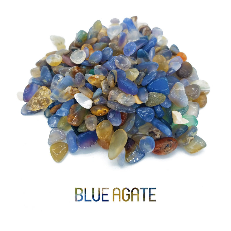 [Australia] - INNOLIFE 100g Natural Irregular Shape Gravel Mineral Crystal Energy Stones Healing Gemstone Treatment Blue Agate 