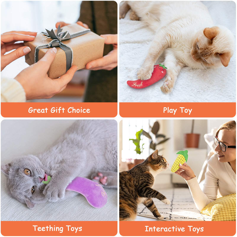 ETEKYER Catnip Toys, Cat Toys, Cat Toys for Indoor Cats, Catnip Toys for Cats, Cat Toys with Catnip, Interactive Cat Toy, Cat Chew Toy, Cat Pillow Toys, Cat Toys for Kittens Kitty, Farm Theme - PawsPlanet Australia