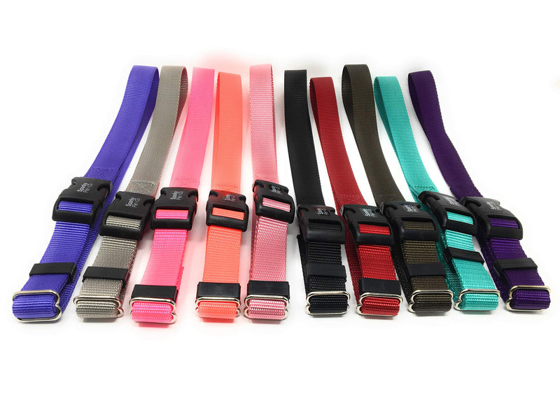 [Australia] - Sparky Pet Co 1" Universal Clip-N-Go Adjustable Nylon Dog Collars Raspberry 