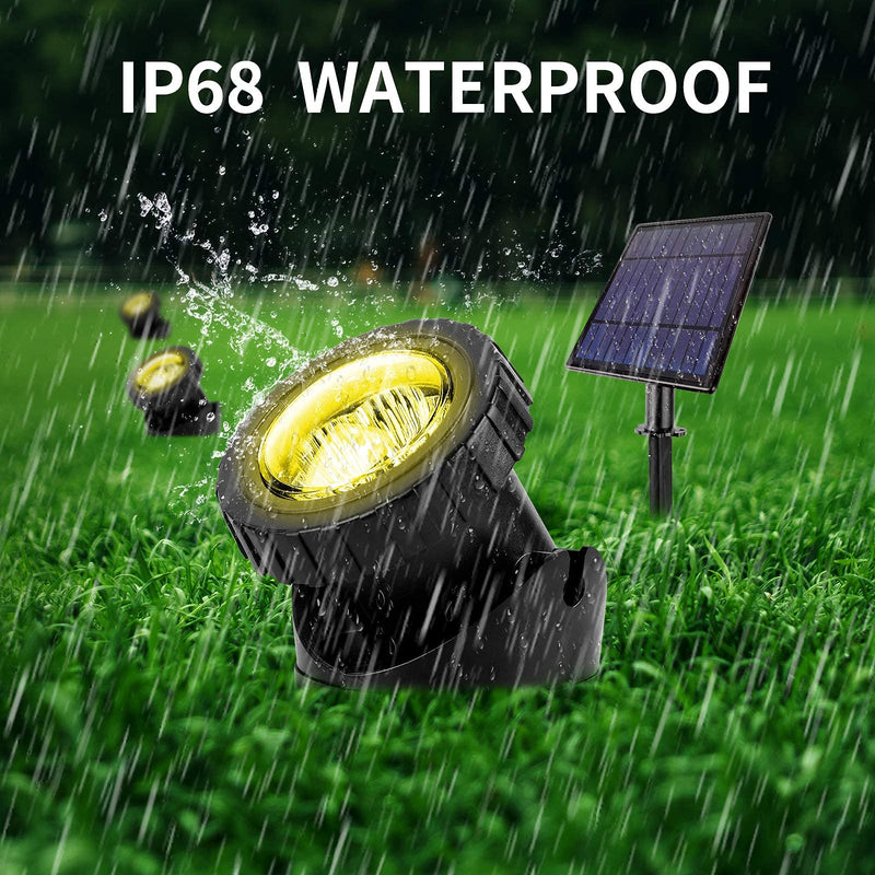 Solar Powered Pond Lights, Waterproof IP68 Submersible Lights with LED Color Changing Spot Light for Aquarium Tank Garden Pool Fountain Waterfall (Set of 2 Lights) Set of 2 Lights - PawsPlanet Australia