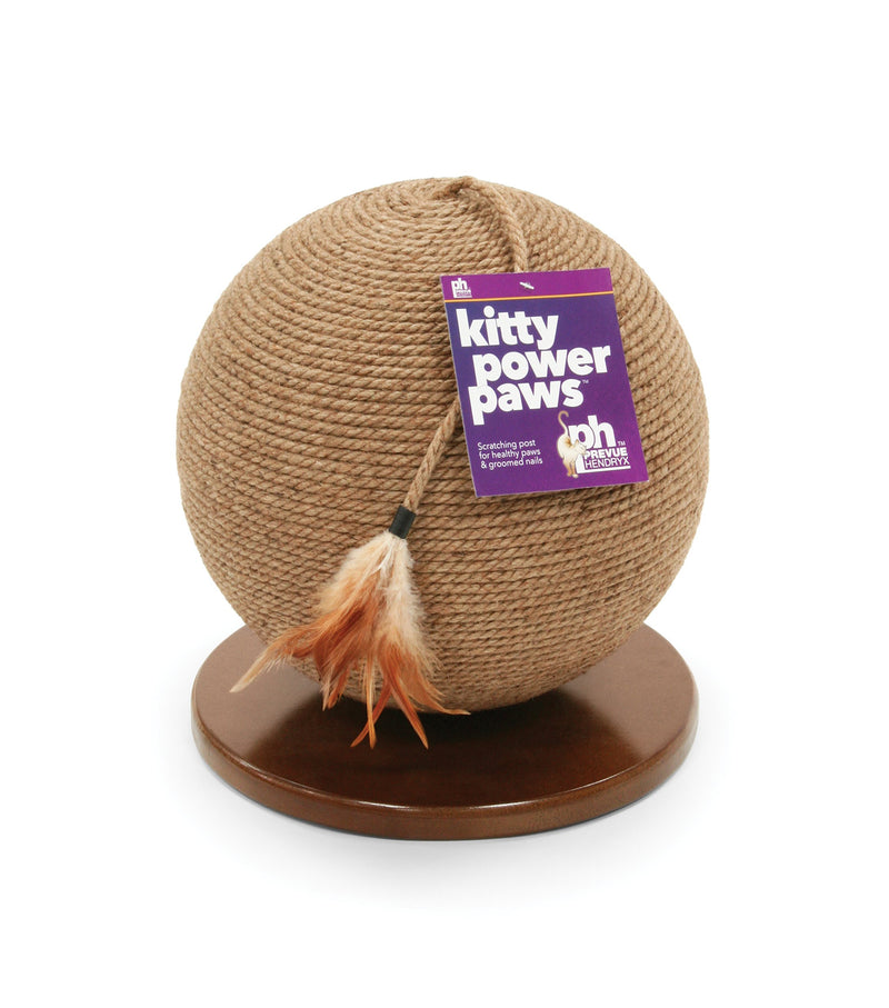 PREVUE PET PRODUCTS Kitty Power Paws Sphere With Tassel Toy, Natural - PawsPlanet Australia