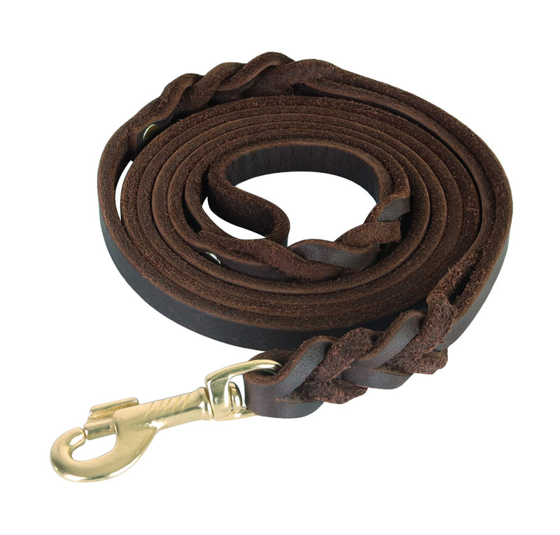 [Australia] - Full Grain Really Leather 6.5 Ft x 0.5 in Heavy Duty Dog Leash Extra Strong Dog Leash (Style-A) Style-A 