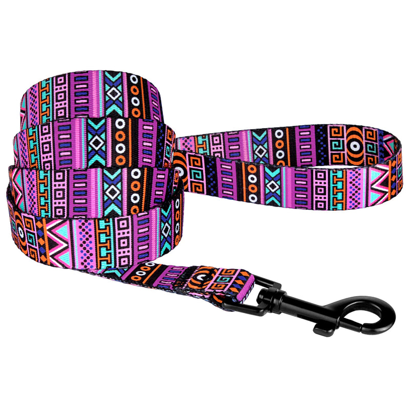 [Australia] - CollarDirect Tribal Dog Leash Aztec Pattern Design Nylon Pet Leashes for Dogs Small Medium Large Puppy 5 Feet Long Pattern 2 L 