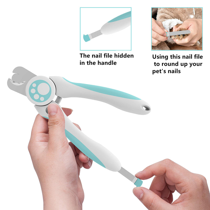 [Australia] - LAIKA Dog Nail Clippers and Trimmer - with Safety Guard to Avoid Over-Cutting Nails & Free Nail File - Razor Sharp Blades - Sturdy Non Slip Handles - for Safe, Professional Grooming Medium 