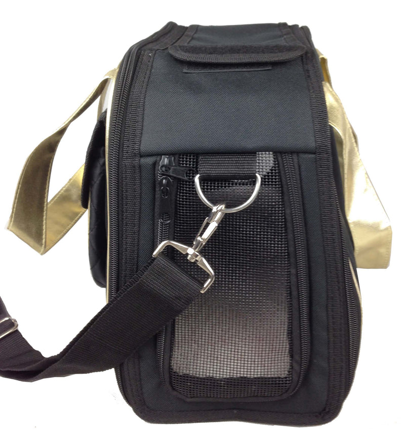 [Australia] - Airline Approved Mystique Fashion Pet Carrier Black One Size 