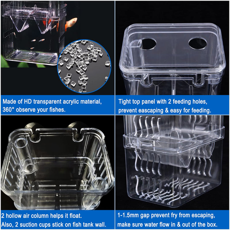 Qguai Fish Breeding Box Tank Aquarium Hatchery Incubator Isolation Box for Baby Shrimp Guppy Fry - PawsPlanet Australia