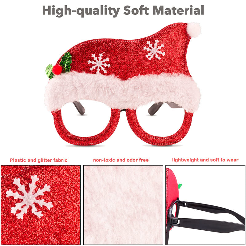EEOCWF 15 Pcs Christmas Glasses Frame, Holiday Party Eyeglasses Frames Christmas Decoration, Christmas Photo Props Eyewear, Christmas Party Favors Supplies for Christmas Dinner Picnic - PawsPlanet Australia