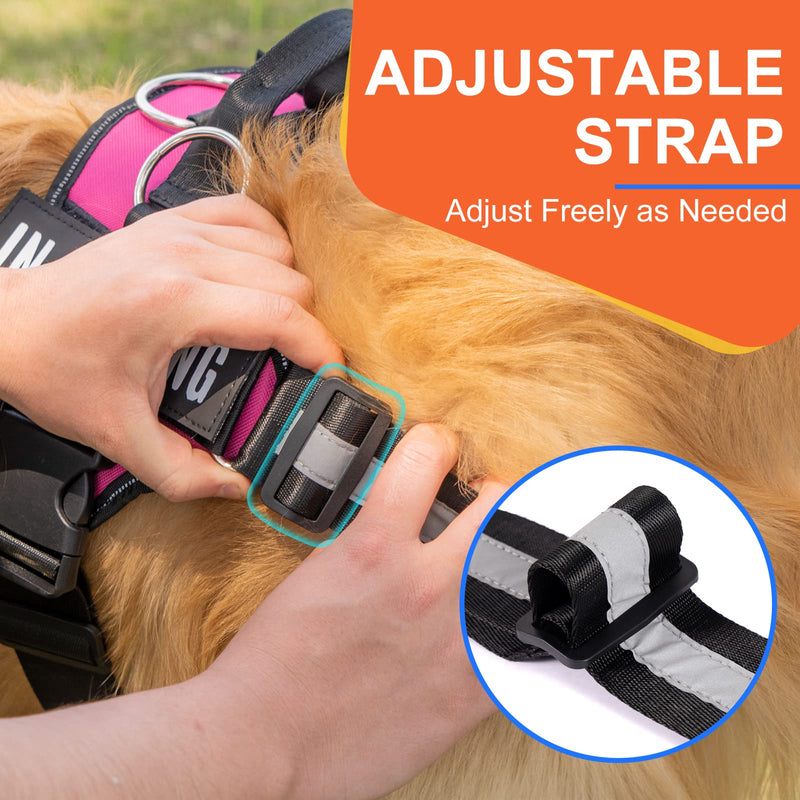 Essential Dog Harness, No Pull Pet Harness with 3 Side Rings for Leash Placement, No Choke, Reflective, Adjustable Pet Vest, Easy On-Off & Improved Control Handle, Training, Walking, Running S(Neck:14-18",Chest:16-21") Rose - PawsPlanet Australia