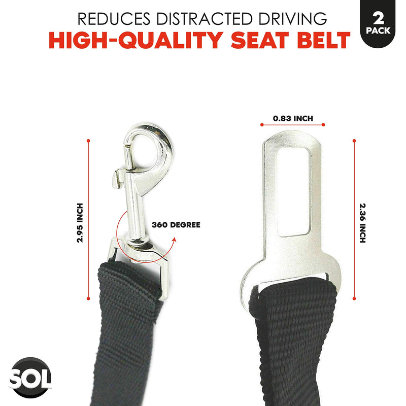 2pk Dog Car Seat Belts | Adjustable Dog Seat Belt for Dogs In Car | Dog Seat Belts for Cars UK | Car Dog Seat Belt Clip | Dog Car Seat Belt | Dog Seatbelt for Dogs | Dog Safety Belt for Car - PawsPlanet Australia