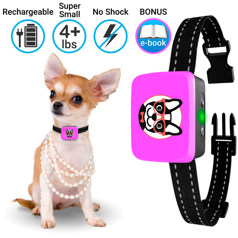 Small Dog Bark Collar Rechargeable – Smallest Bark Collar for Small Dogs 5-15lbs - Most Humane Stop Barking Collar - Dog Training No Shock Anti Bark Collar - Safe Pet Bark Control Device - PawsPlanet Australia