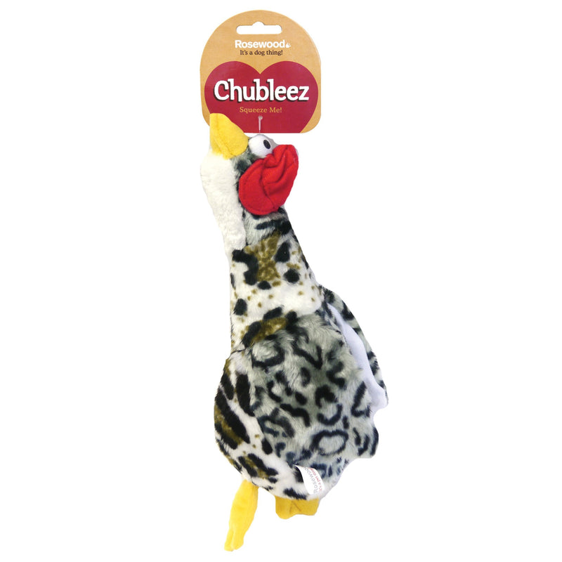 Rosewood Olga Ostrich Dog Toy & Chubleez Quackers, Grey + Chubleez Quackers, Grey - PawsPlanet Australia