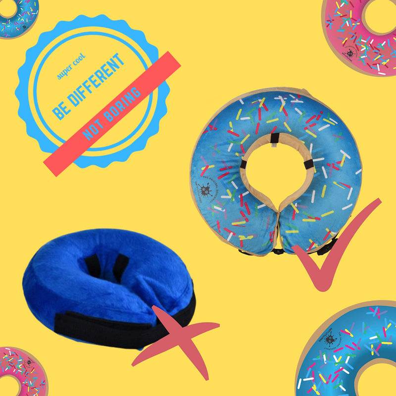 Inflatable Dog Collar | Great Alternative to a Dog Cone or a Dog Cone Collar | Our Super Comfy Dog Doughnuts Make Excellent Recovery Collars For Dogs | Suitable for Small Dogs (Blue) Blue - PawsPlanet Australia