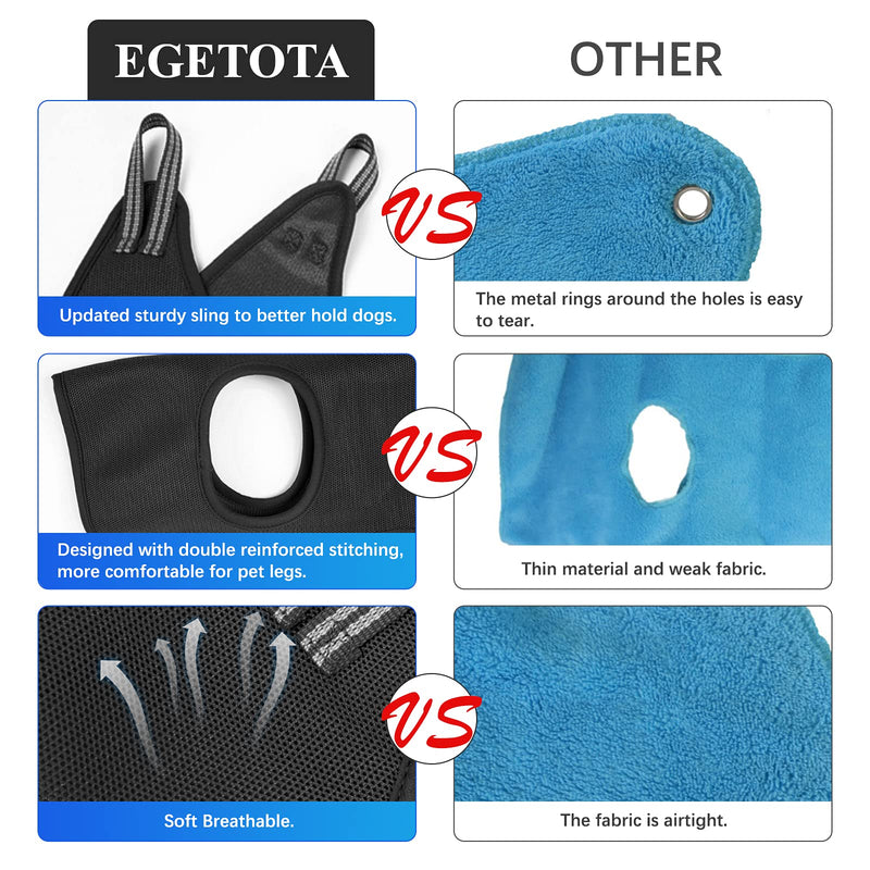 EGETOTA Pet Grooming Hammock Harness for Dogs & Cats, Durable Dog Holder for Grooming, Pet Supplies Kit, Pet Stuff Helper with Nail Clippers, Pet Comb, Nail File for Bathing Small Black - PawsPlanet Australia